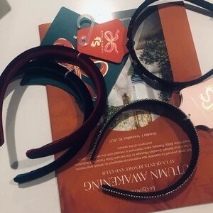 Sincerely Jules Chic Holiday Velvet Headband Duo and Jeweled Headband